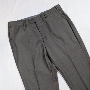J. Hilburn 100% Italian Wool Dress Pants Men 38x31 Vitale Barberis Canonico Grey